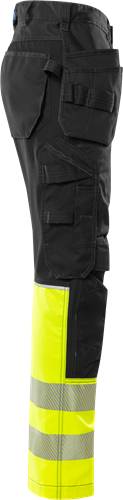 Fristads High Vis Handwerker-Stretchhose Kl 1 2906 GWM - Warnschutz-Gelb/Schwarz/C58 301441-196-C58