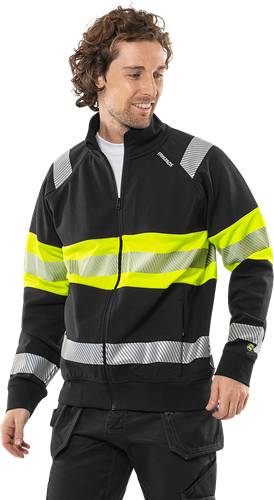 Fristads High Vis Sweatjacke Kl 1 7531 GKC - Warnschutz-Gelb/Marine/2XS 301562-171-2XS