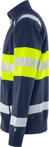 Fristads High Vis Sweatjacke Kl 1 7531 GKC - Warnschutz-Gelb/Marine/2XL 301562-171-2XL