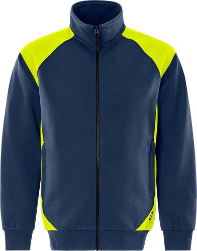 Fristads Sweatshirt-Jacke 7248 GSM - Marine/Gelb/XL 301570-556-XL