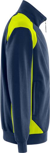 Fristads Sweatshirt-Jacke 7248 GSM - Marine/Gelb/XL 301570-556-XL