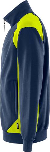 Fristads Sweatshirt-Jacke 7248 GSM - Marine/Gelb/XL 301570-556-XL