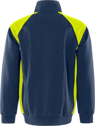 Fristads Sweatshirt-Jacke 7248 GSM - Marine/Gelb/XL 301570-556-XL