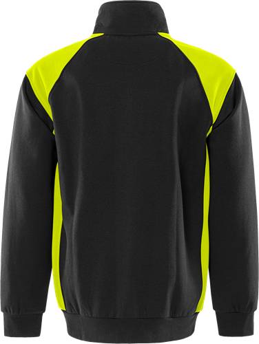 Fristads Sweatshirt-Jacke 7248 GSM - Schwarz/Gelb/M 301570-982-M
