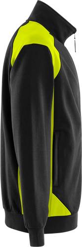 Fristads Sweatshirt-Jacke 7248 GSM - Schwarz/Gelb/2XL 301570-982-2XL