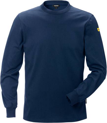 Fristads ESD T-Shirt Langarm 7082 XTM - Marineblau/XS 120958-540-XS