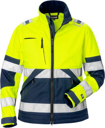 Fristads High Vis Softshell-Jacke Damen Kl. 2 4183 WYH - Warnschutz-Gelb/Marine/XS 125023-171-XS
