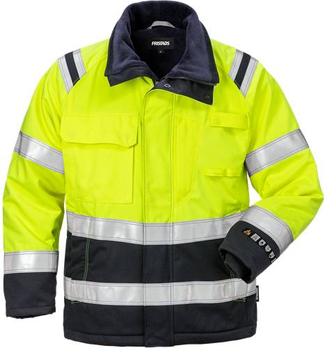 Fristads Flamestat High Vis Winterjacke für Damen, Kl. 3 4285 ATHS - Warnschutz-Gelb/Marine/3XL 129548-171-3XL