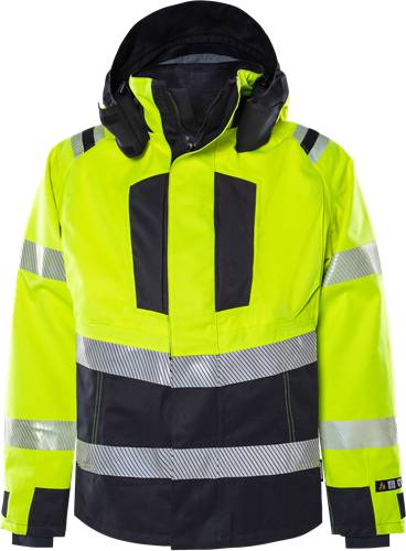 Fristads Flamestat High Vis Airtech® Jacke Kl.3 4525 ATHR - Warnschutz-Gelb/Marine/2XL 134416-171-2XL