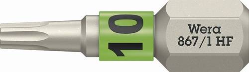 Wera Werkzeuge GmbH Bit 867 TORX® HF 1/4 Zoll TX 10 L.25mm m.Farbleitsystem WERA 05066140001
