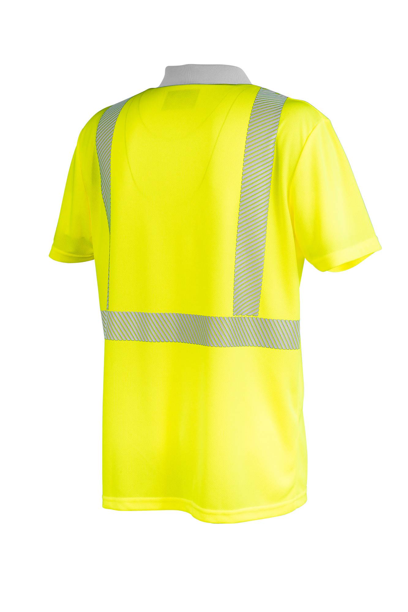 Planam Norit Warnschutz Poloshirt kurzarm gelb/zink S 5891044