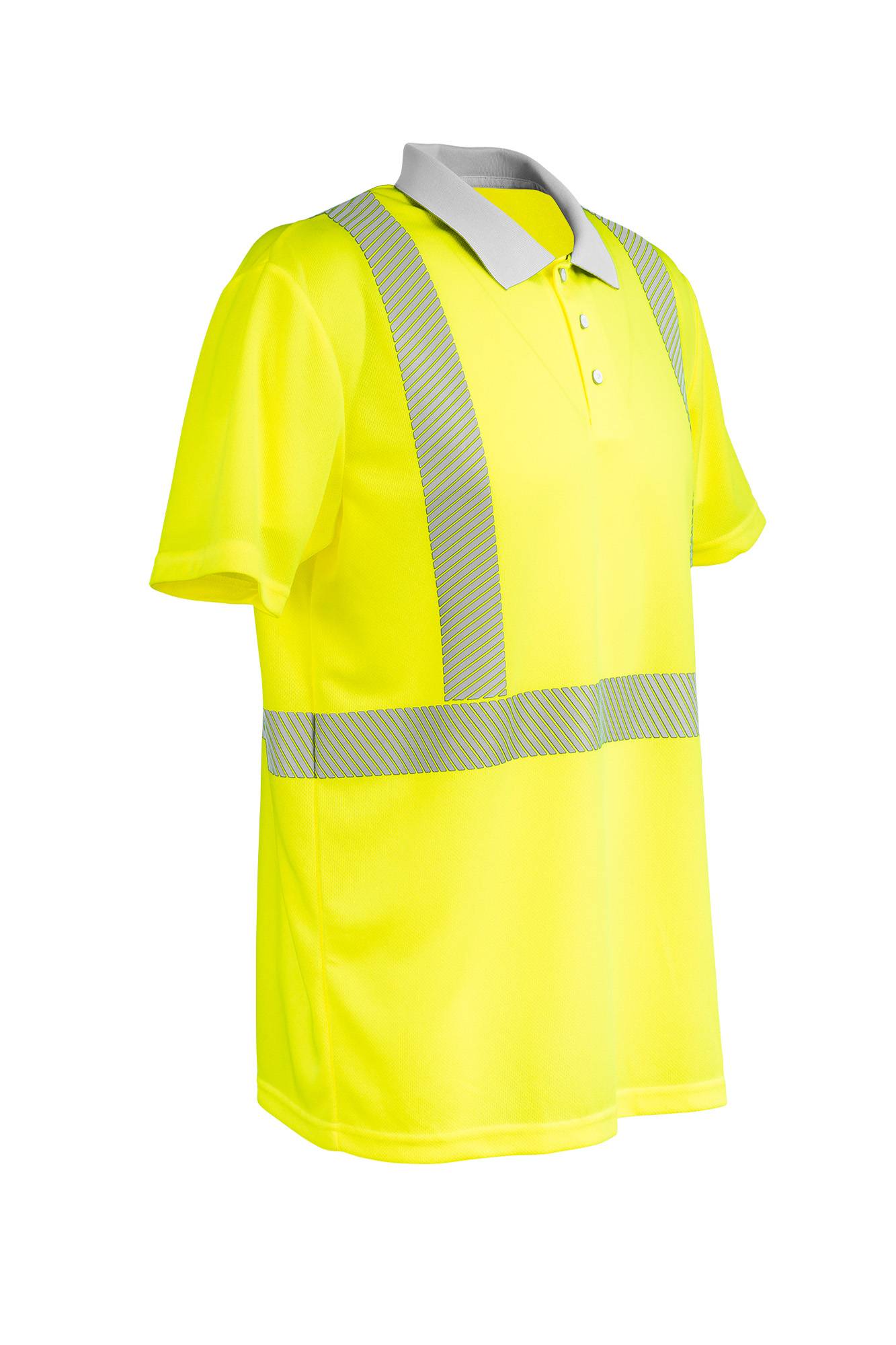 Planam Norit Warnschutz Poloshirt kurzarm gelb/zink XS 5891040