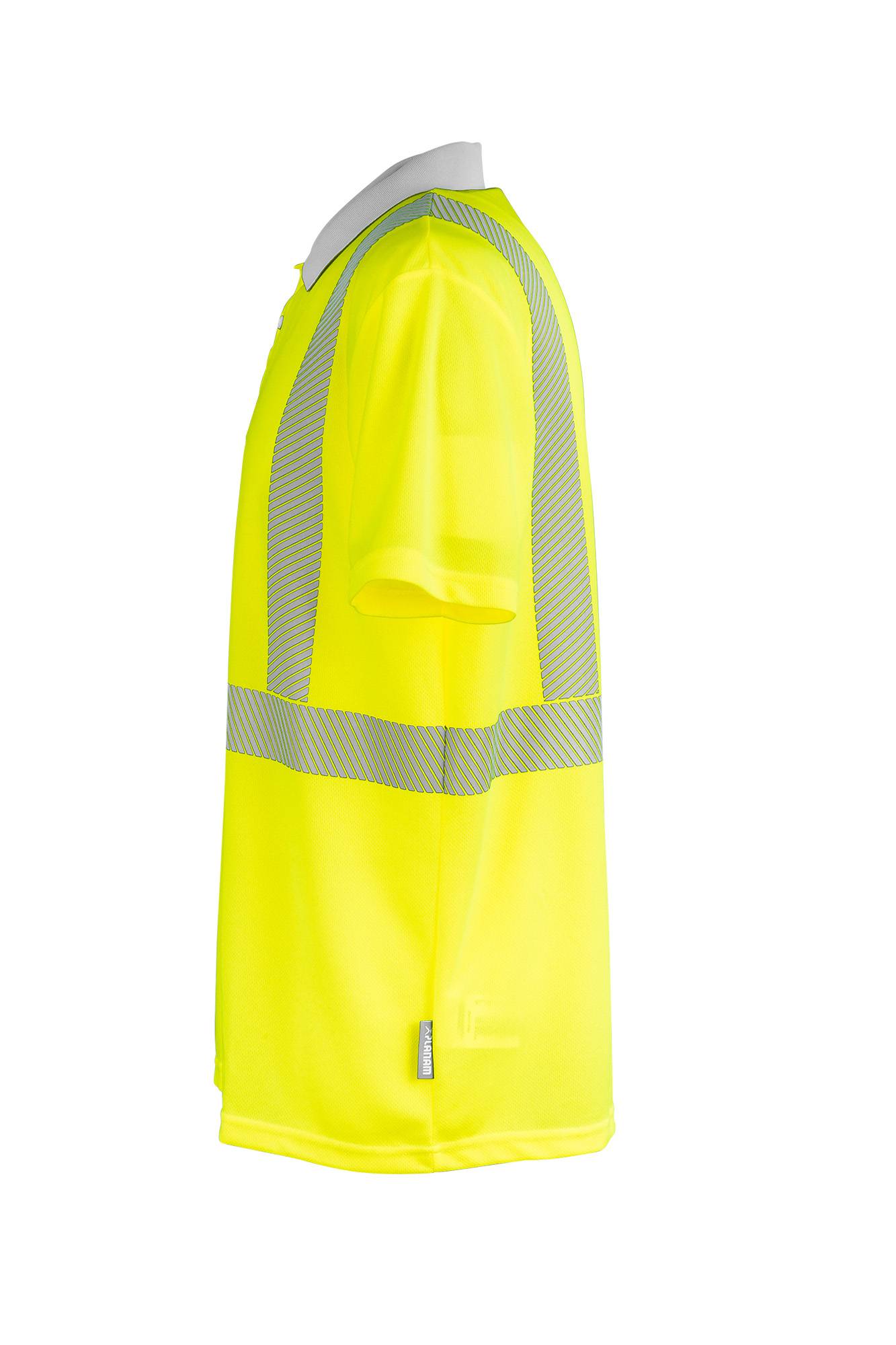 Planam Norit Warnschutz Poloshirt kurzarm gelb/zink XS 5891040