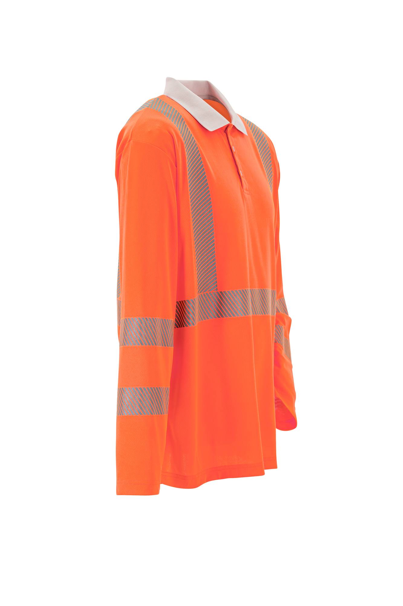 Planam Norit Warnschutz Poloshirt langarm orange/zink XXL 5895060
