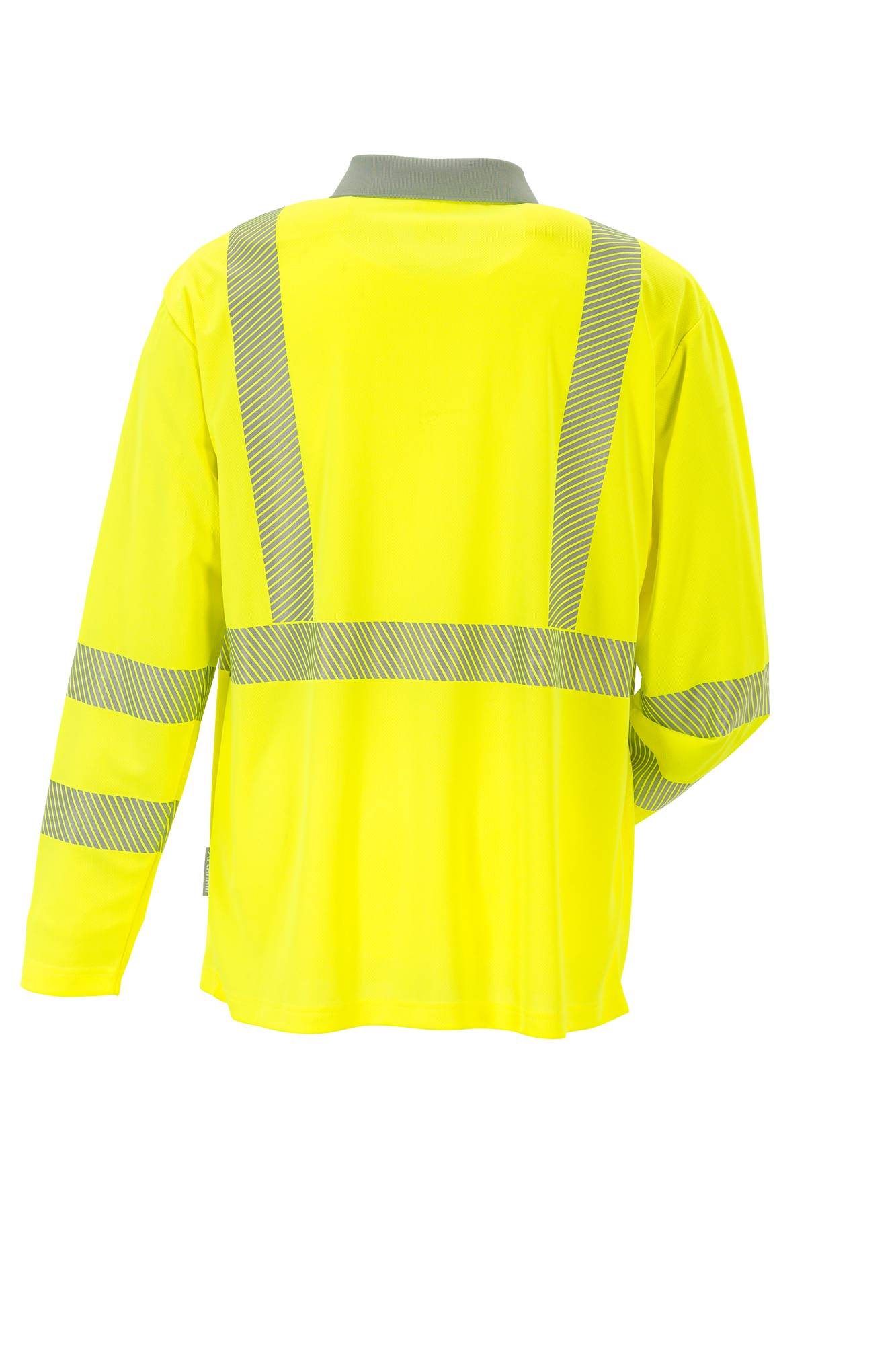 Planam Norit Warnschutz Poloshirt langarm gelb/zink L 5896052