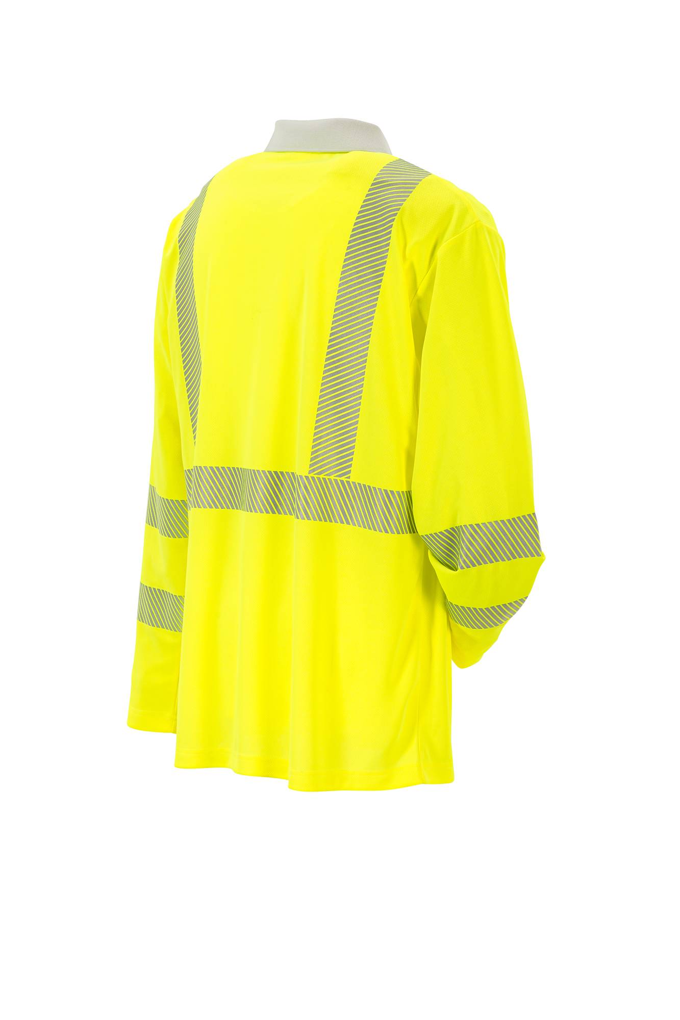 Planam Norit Warnschutz Poloshirt langarm gelb/zink L 5896052