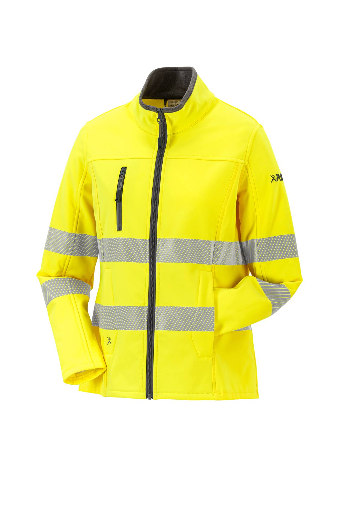 Planam Norit Warnschutz Damen Pure Softshelljacke gelb 42 5916042