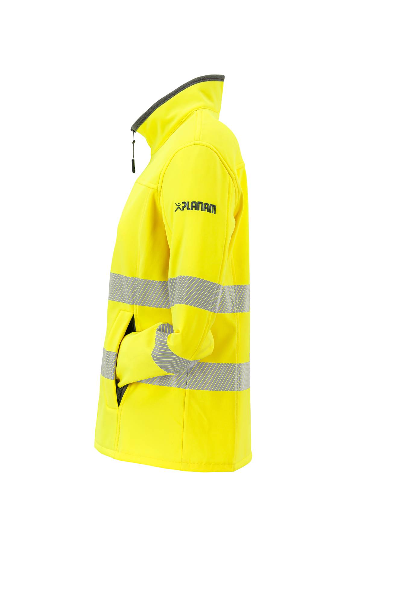 Planam Norit Warnschutz Damen Pure Softshelljacke gelb 42 5916042