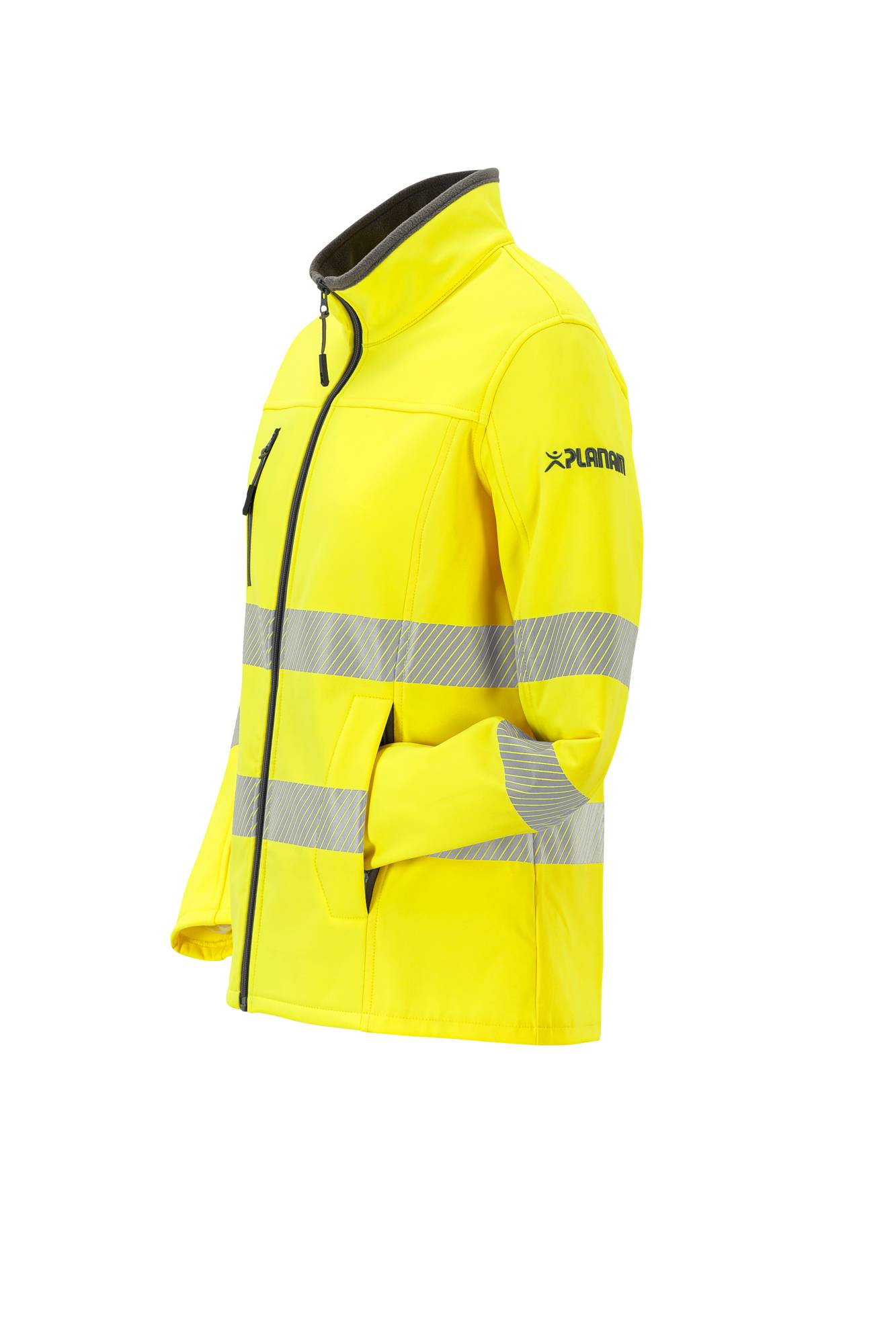 Planam Norit Warnschutz Damen Pure Softshelljacke gelb 44 5916044