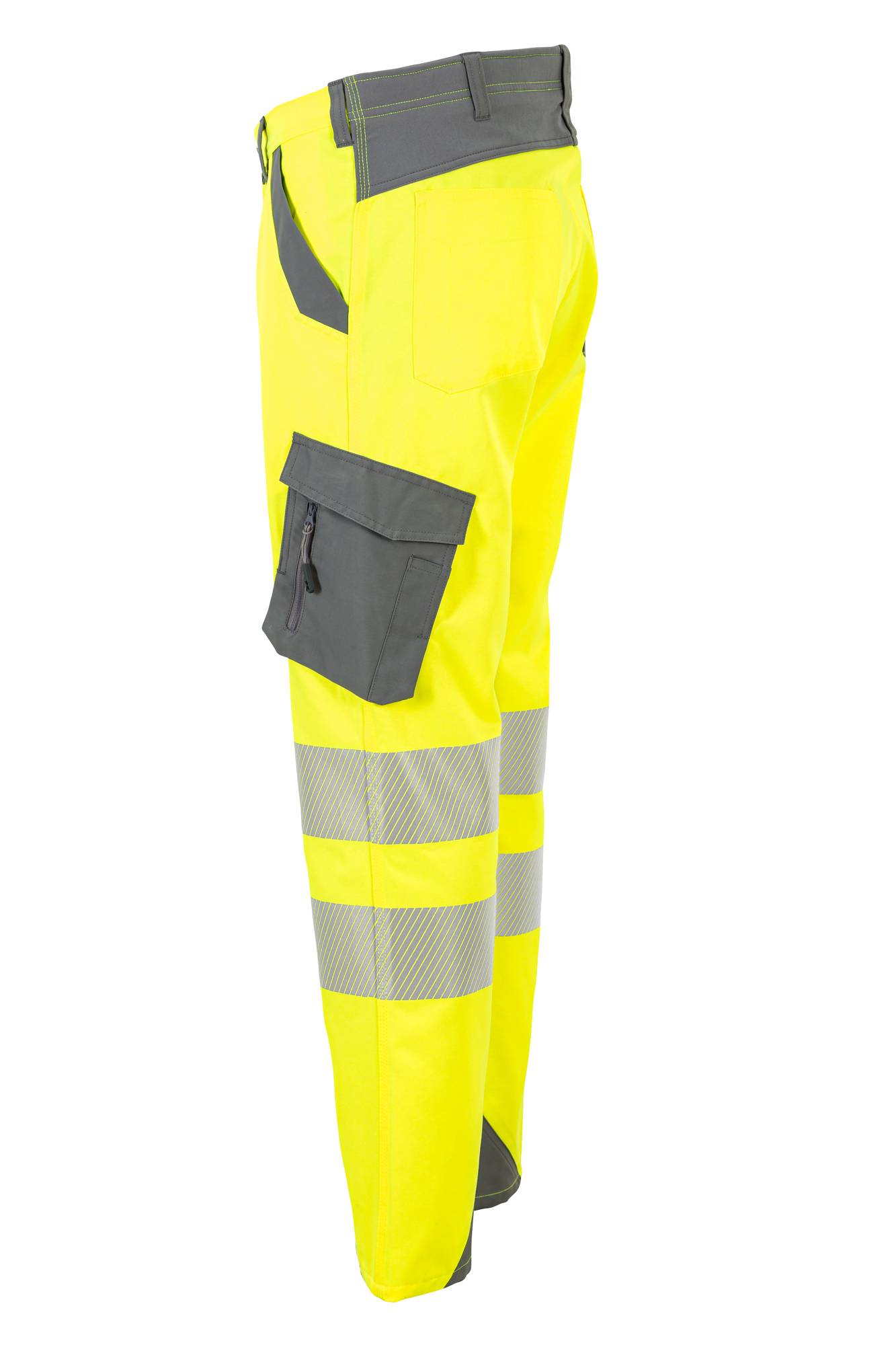 Planam Norit Warnschutz Herren Bundhose gelb/zink 54 5921054