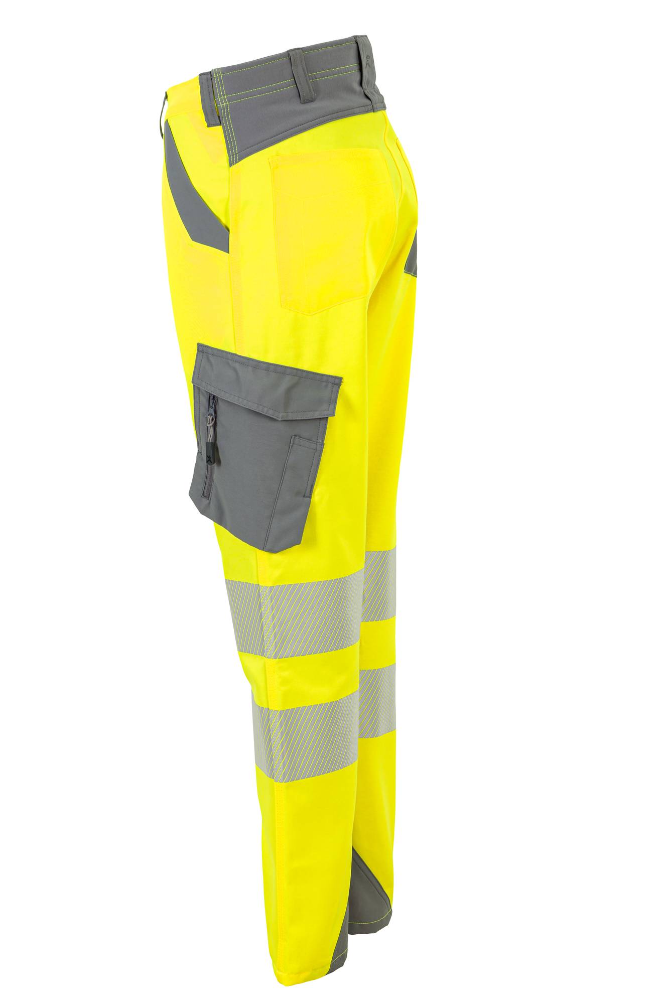 Planam Norit Warnschutz Damen Bundhose gelb/zink 40 5926040