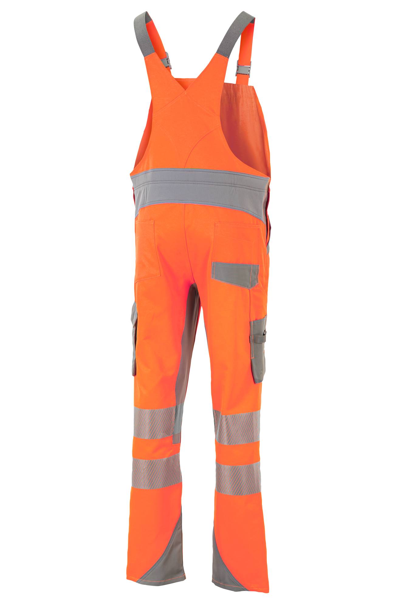 Planam Norit Warnschutz Herren Latzhose orange/zink 110 5930110