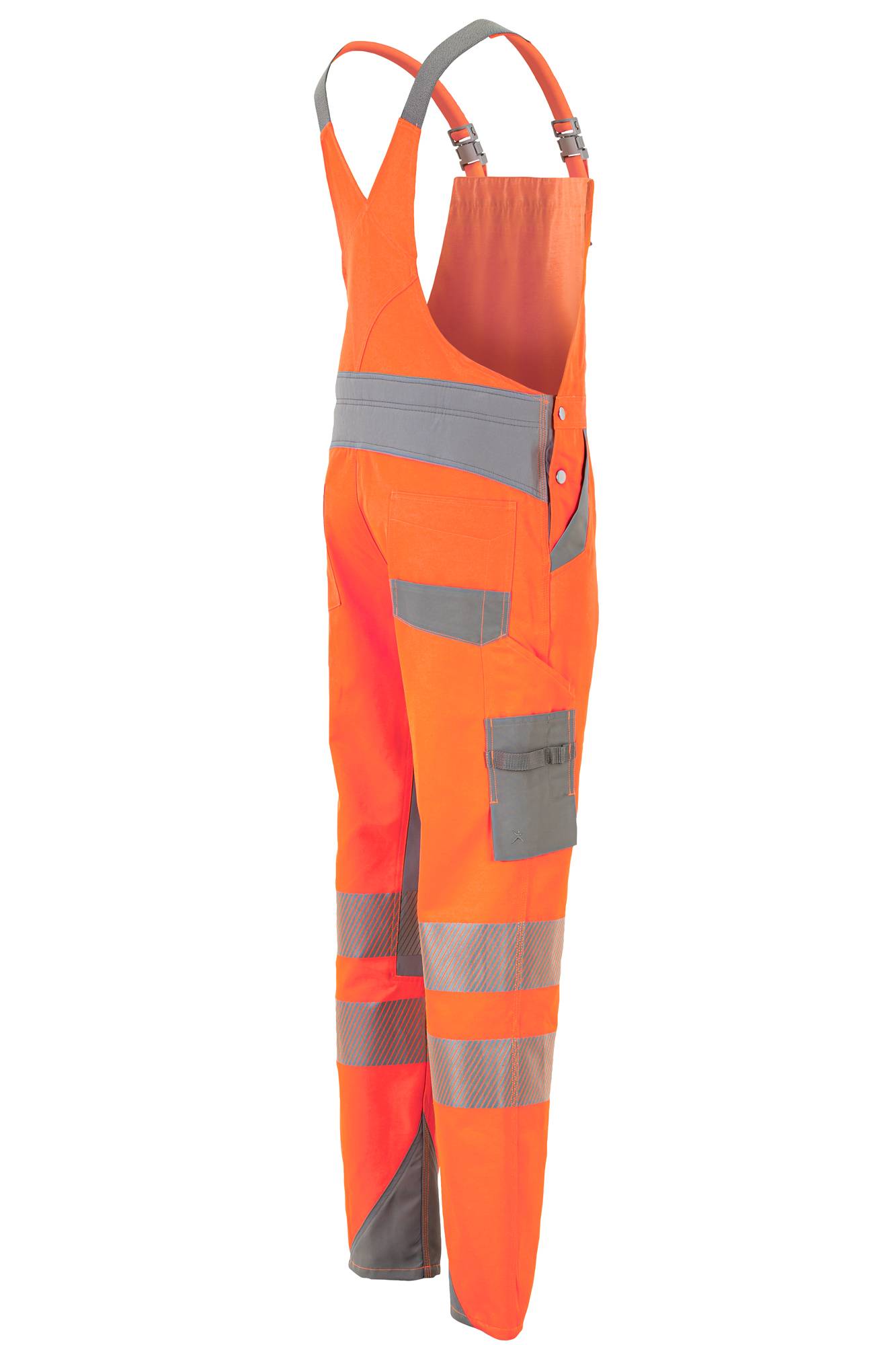 Planam Norit Warnschutz Herren Latzhose orange/zink 110 5930110