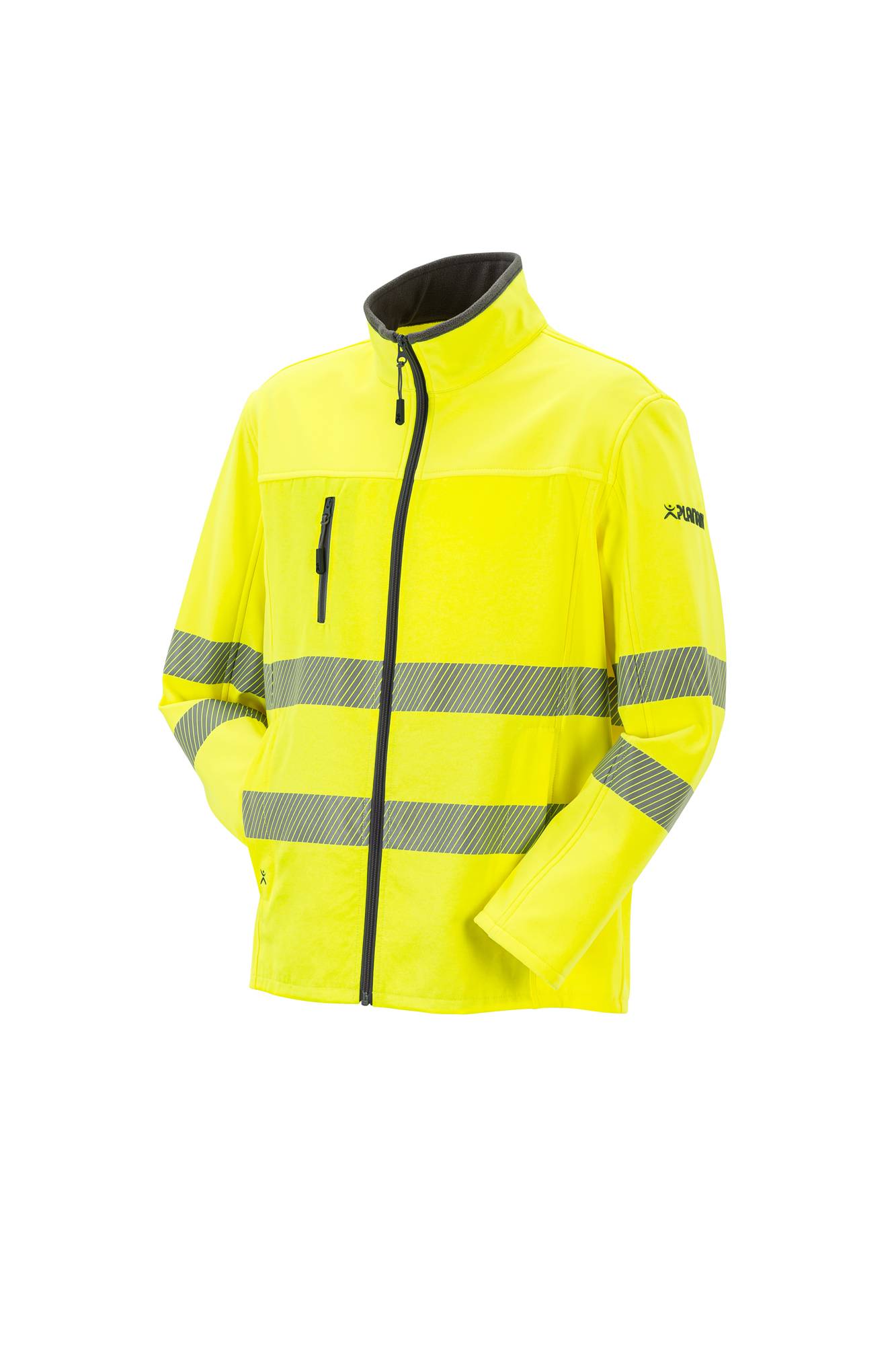Planam Norit Warnschutz Herren Pure Softshelljacke gelb 90 5911090
