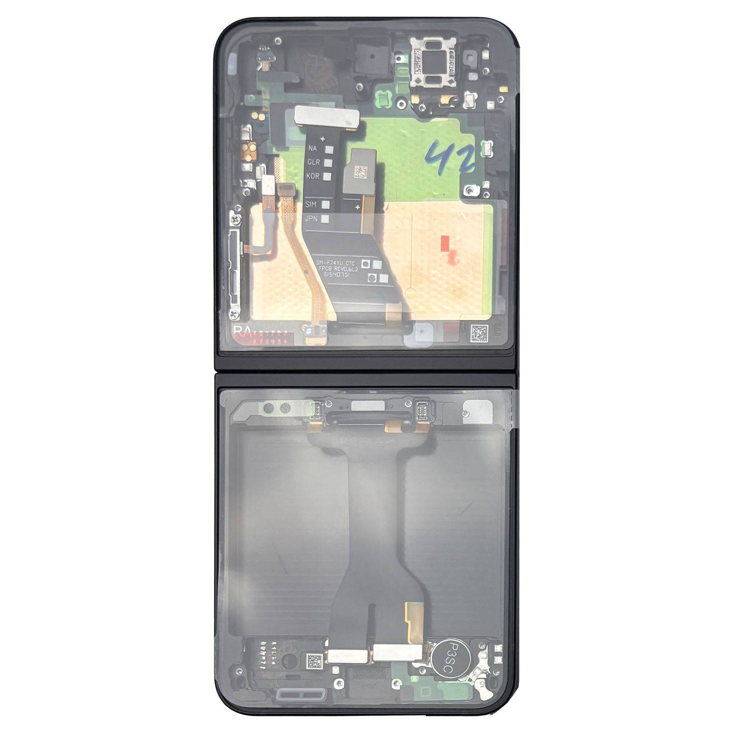 Für Samsung Galaxy Z Flip7 FE GH82-37734A LCD Display mit Rahmen Ersatz Schwarz