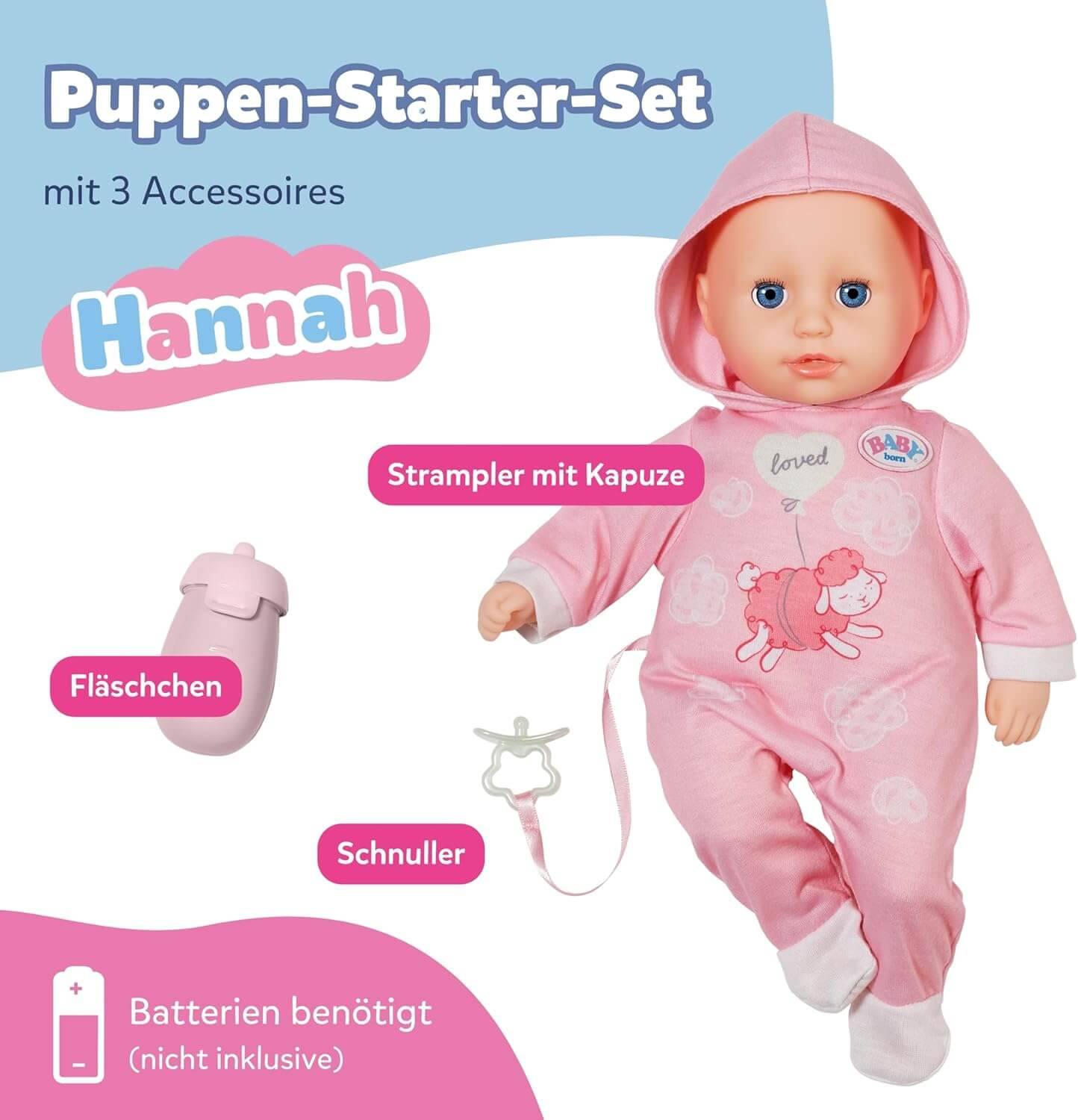 Zapf Creation 838655 - BABY born Hannah Spiel mit mir 36cm - OOVP