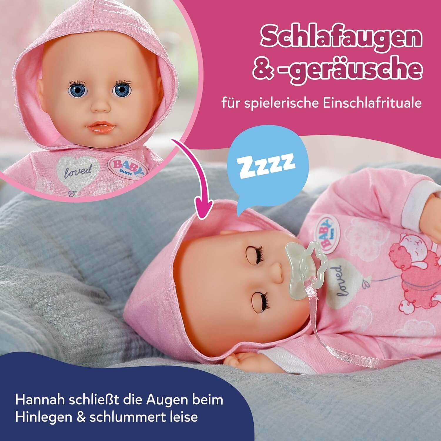 Zapf Creation 838655 - BABY born Hannah Spiel mit mir 36cm - OOVP