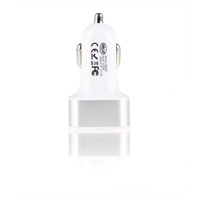 alca® USB Auto Ladegerät I 3-fach USB Adapter für Zigarettenanzünder, 12–24V Eingang, 5V Ausgang, max. 2.1A, für