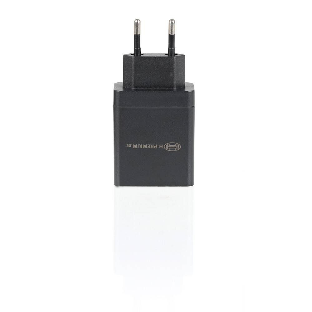 HEYNER® 230V 3-Port USB Ladegerät 3.0 schwarz
