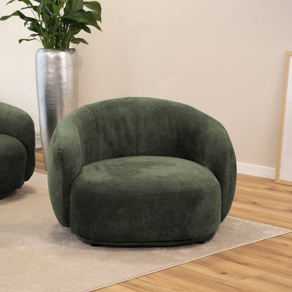 SESSEL CASARA - Farbe: Webstoff Dunkelgrün