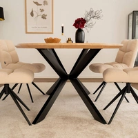 ESSGRUPPE AVENTIS - Ausführung: AMARA Samt Beige, Menge: 4 Stühle ESSGRUPPE AVENTIS - Ausführung: AMARA Samt Beige, Menge: 4 Stühle