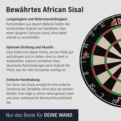 DARTSCHEIBE GOOD DARTS - Modell: Dartscheibe FINISCH Klassisch, Ausführung: mit Surround DARTSCHEIBE GOOD DARTS - Modell: Dartscheibe FINISCH Klassisch, Ausführung: mit Surround