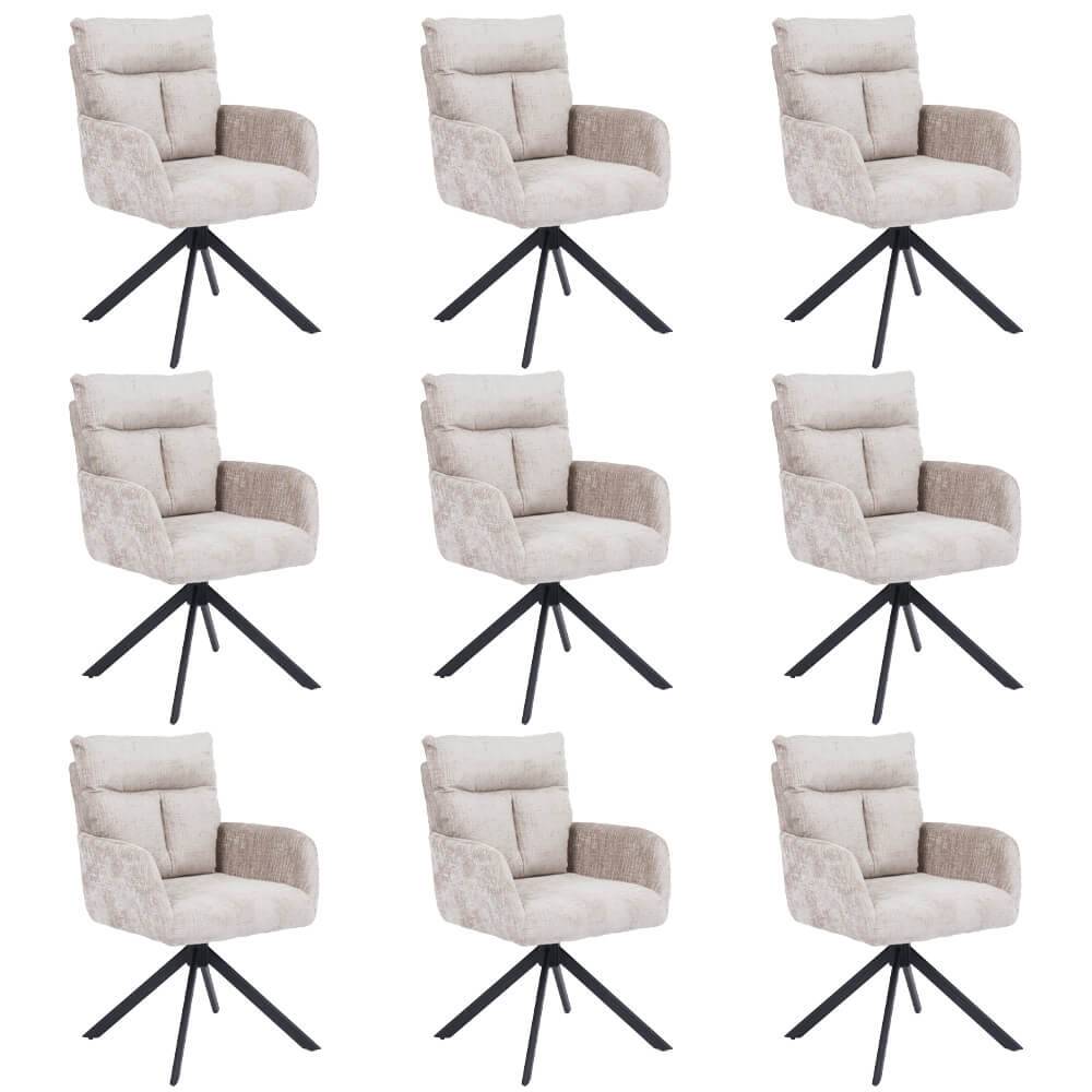 ESSZIMMERSTUHL ALUNA - Farbe: Chenille, Menge: 9