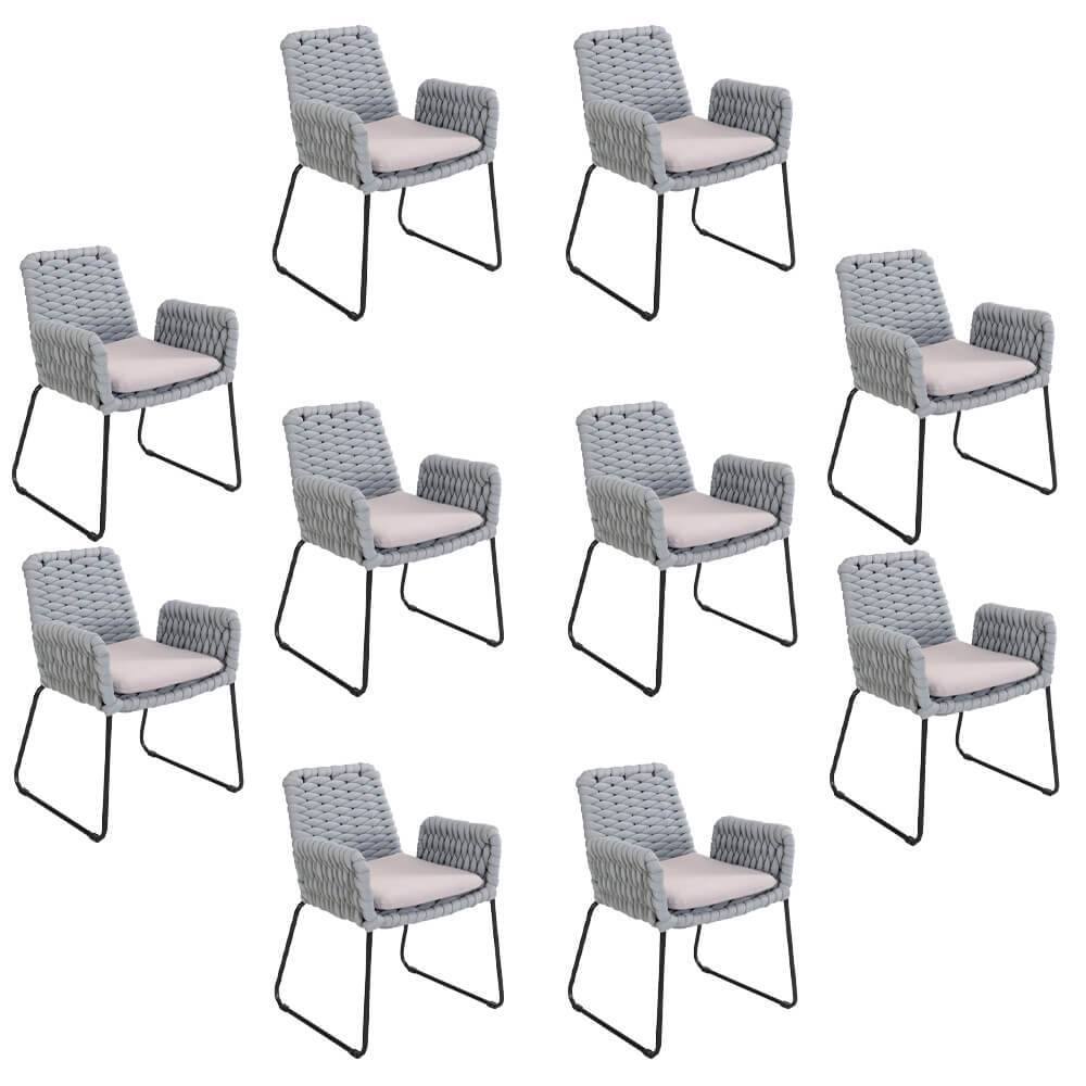 GARTENSTUHL BALERO - Menge: 10, Farbe: Hellgrau