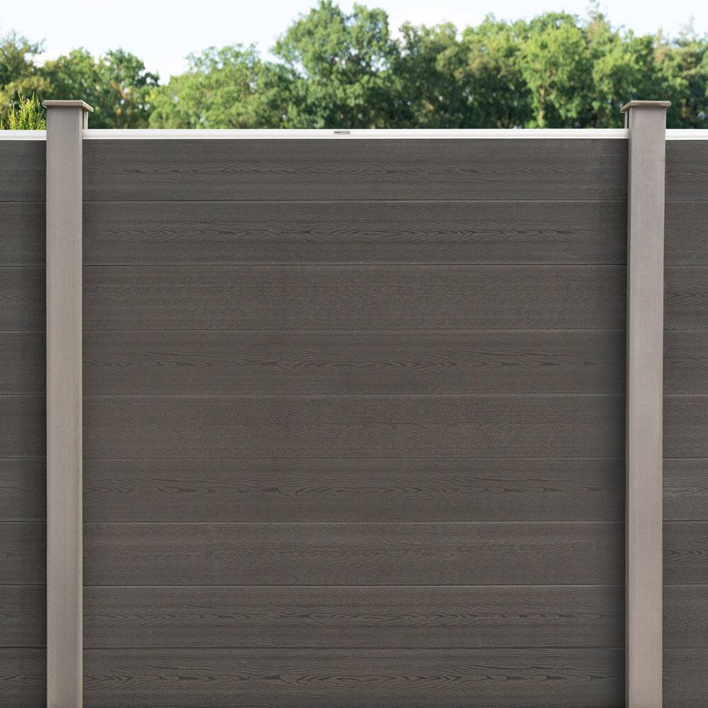 SICHTSCHUTZZAUN CALLADO - Ausführung: 2 x Element + 3 x Pfosten, Schrägelement: ohne Schrägelement