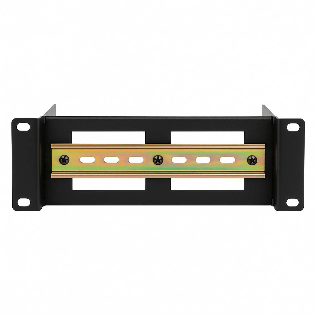 Danicom - 2HE DIN Hutschiene für 10" Schränke - in der Tiefe verstellbar