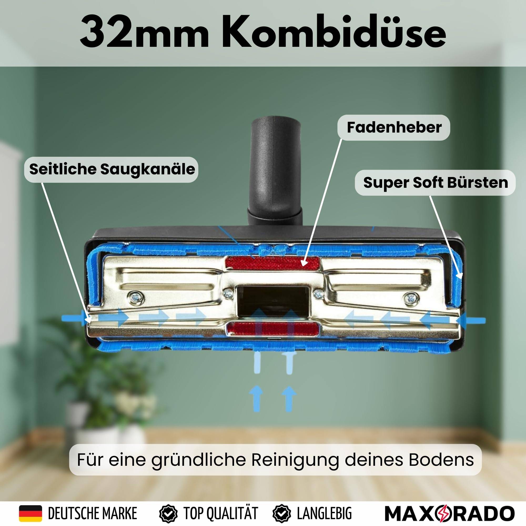 Bodendüse + Schlauch + Staubsaugerrohr Ersatzteile Set für Numatic Henry Hetty James Basil David Edward George I Staubsauger Rohr 32mm Ersatzteil HV