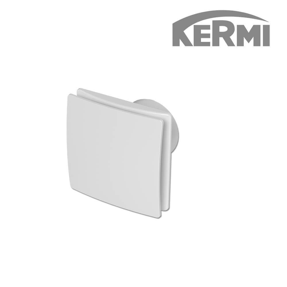 Weißes KERMI Wandlüftungsgitter auf einfachem Hintergrund dargestellt.