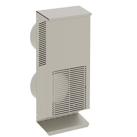 Kermi x-well Wetterschutzgitter, doppelt NW 125, senkrecht, RAL9016 - Y2401125005K