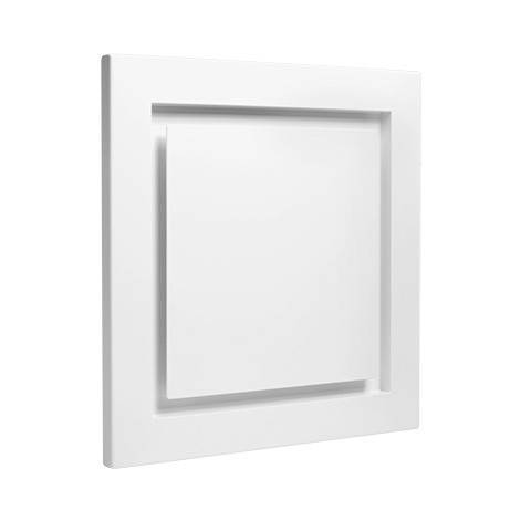 Kermi x-well Zu-/Abluftdurchlass SEA302 quadratisch aus Metall, weiß, NW 125 - Y2403125006K