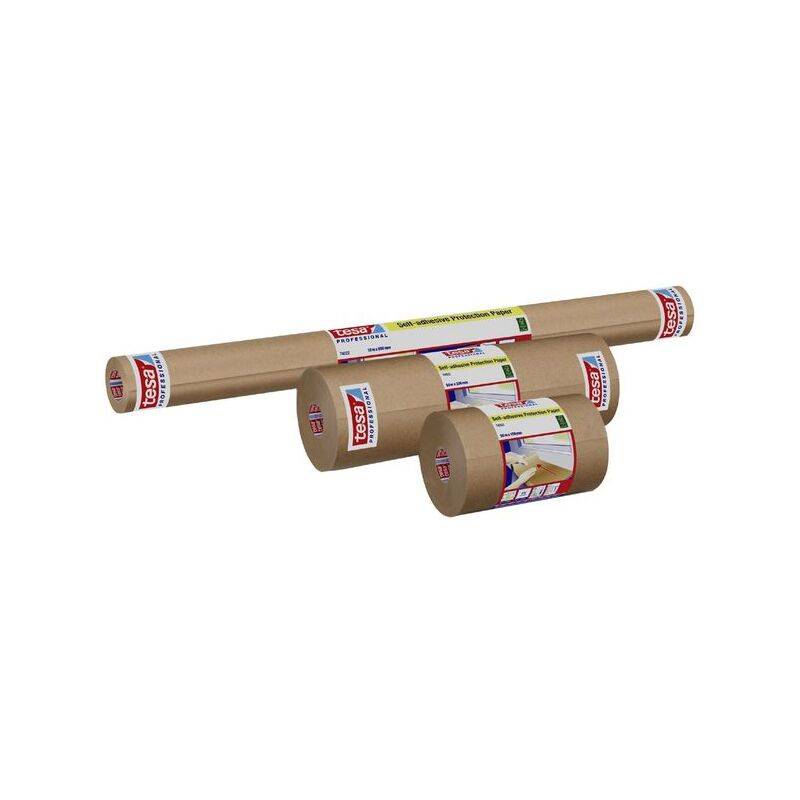 tesa Abdeckpapier, selbstklebend, 150 mm x 50 m, braun