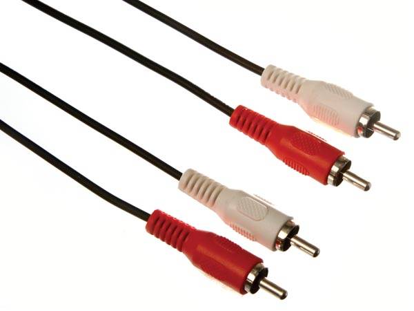 2 x AUDIO CINCH-STECKER AUF 2 x AUDIO CINCH-STECKER / BASIC / 1.50 m - VERGOLDET