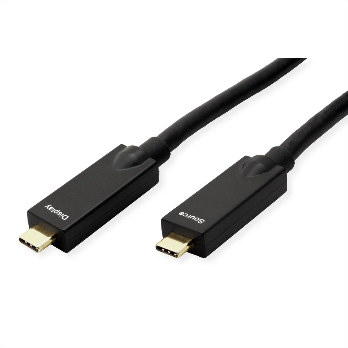 Zwei HDMI-Kabel mit Beschriftungen 