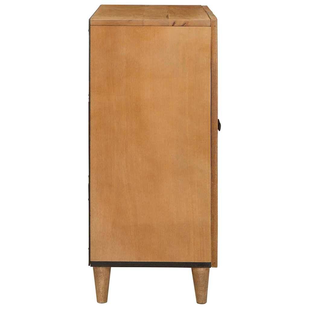 vidaXL Sideboard mit Tür Hellbraun 60 x 33 x 75 cm massives Mangoholz