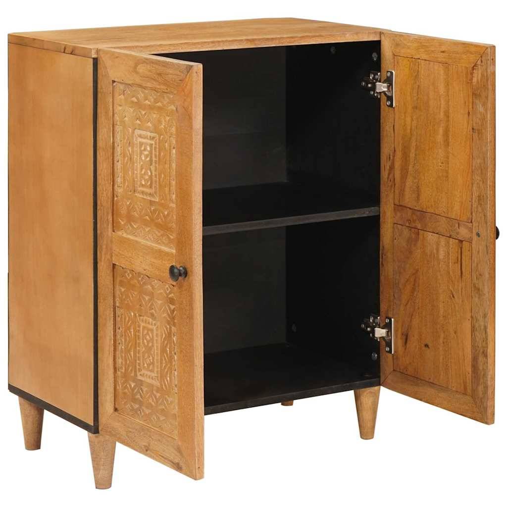 vidaXL Sideboard mit Tür Hellbraun 60 x 33 x 75 cm massives Mangoholz