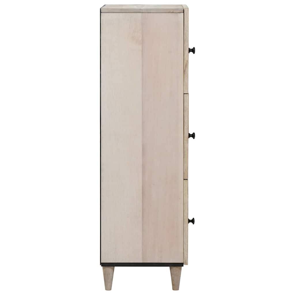 vidaXL Hochboard Weiß 40 x 33 x 110 cm massives Mangoholz
